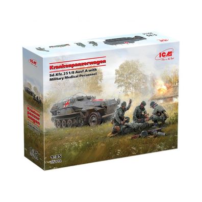 ICM - Krankenpanzerwagen - Sd. Kfz.251/8 Ausf.A mit Sanitätspersonal - 1:35 - 375 Tei