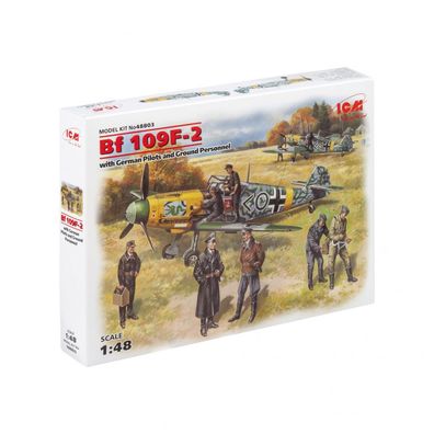ICM - Messerschmitt Bf 109F-2 und deutschem Luftwaffenpersonal - 1:48 - 135 Teile