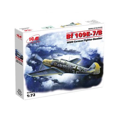 ICM - Messerschmitt Bf 109 E-7/B - WWII German Fighter-Bomber - 1:72 - 57 Teile