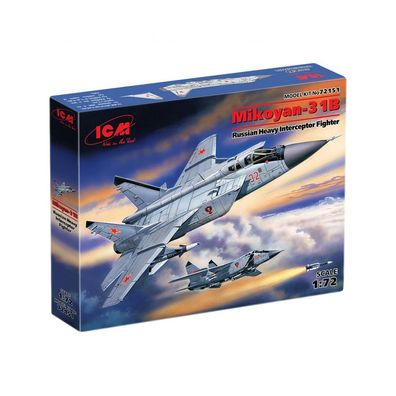 ICM - MiG-31 Foxhound Russian Heavy Interceptor Fighter - 1:72 - 100 Teile