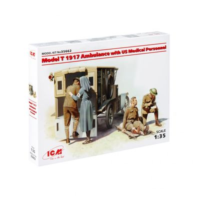 ICM - Model T 1917 Ambulance with US Medical Personnel - 1:35 - 153 Teile