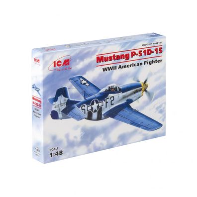 ICM - Mustang P-51D-15 - WWII American Fighter - 1:48 - 80 Teile