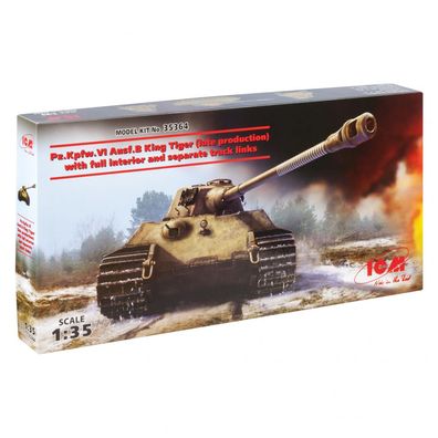 ICM - Pz. Kpfw. VI Ausf. B Königstiger späte Produktion mit Inneneinrichtung - 1:35