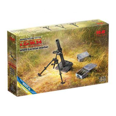 ICM - s. Gr.W.34 - WWII German Mortar - 1:35 - 29 Teile