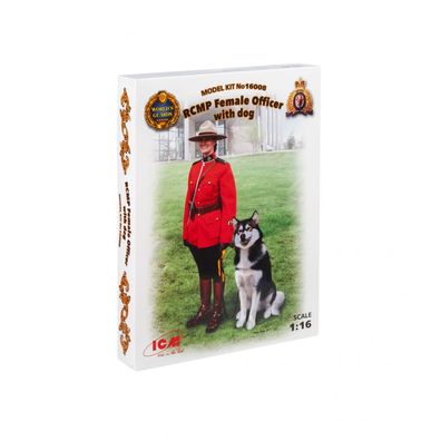 ICM - RCMP Female Officer with dog - 1:16 - 30 Teile - 2 Figuren