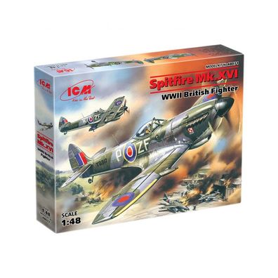 ICM - Spitfire Mk. XVI - WWII British Fighter - 1:48 - 136 Teile