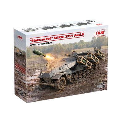 ICM - Stuka zu Fuß Sd. Kfz. 251/1 Ausf.B - WWII German MLRS - 1:35 - 425 Teile