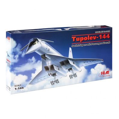ICM - Tupolev-144 - Sowjetisches Überschall-Passagierflugzeug - 1:144 - 108 Teile