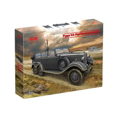 ICM - Type G4 Partisanenwagen with armament - WWII German Car - 1:35 - 327 Teile