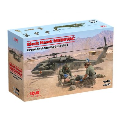 ICM - UH-60A Black Hawk Medevac with Flight Medics - 1:48 - 342 Teile