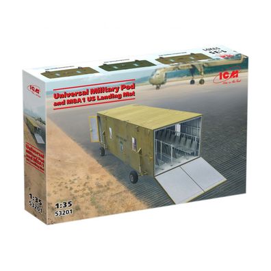 ICM - Universal Military Pod and M8A1 US Landing Mat - 1:35 - 127 Teile