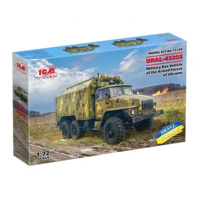 ICM - URAL-43203 - Military Box Vehicle - 1:72 - 119 Teile