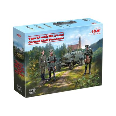 ICM - Type G4 mit MG 34 und deutschem Stabspersonal - 1:24 - 308 Teile