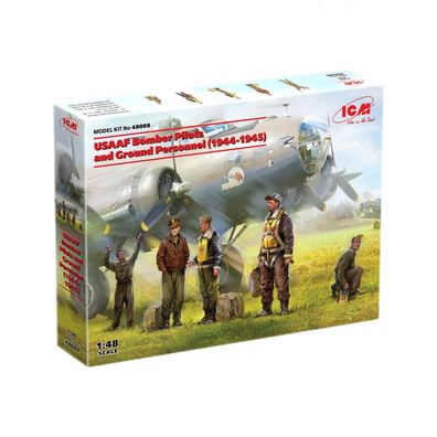ICM - USAAF Bomber Pilots and Ground Personnel (1944-1945) - 1:48 - 5 Figuren