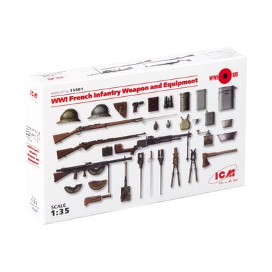 ICM - WWI French Infantry Weapons & Equipment - 1:35 - 194 Teile