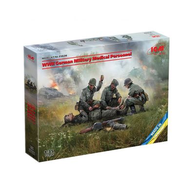ICM - WWII German Military Medical Personnel - 1:35 - 4 Figuren - 85 Teile