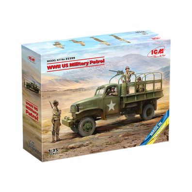 ICM - WWII US Military Patrol - G7107 with MG M1919A4 - 1:35 - 333 Teile