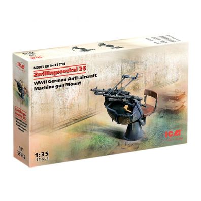 ICM - Zwillingssockel 36 - WWII German Anti-aircraft Machine gun Mount - 1:35 - 30 Te