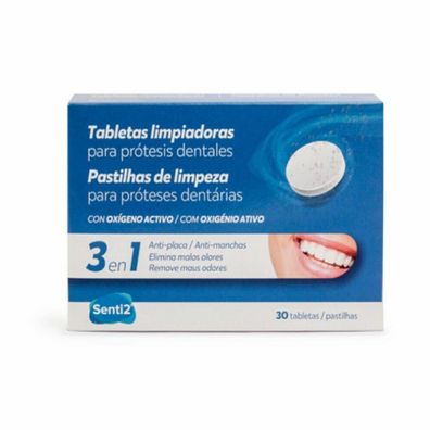 Senti2 Cleaning Tablets For Dental Prostheses, 30 Pieces