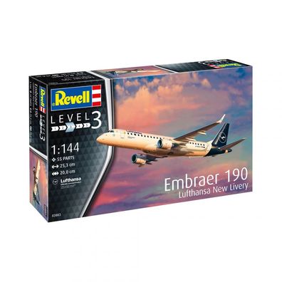 Revell - Embraer 190 Lufthansa New Livery - 1:144