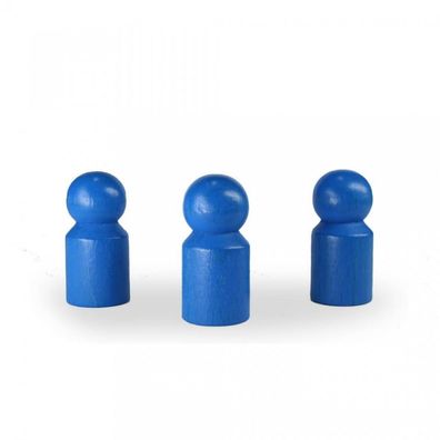 Destino Halmakegel - Pöppel - Holz - blau - 40 x 18 mm