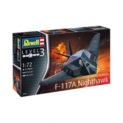 Revell - F-117A Nighthawk Stealth Fighter - 1:72 - 37 Teile