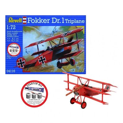 Revell - Fokker DR.1 Triplane Starter Kit - 1:72 - 37 Teile