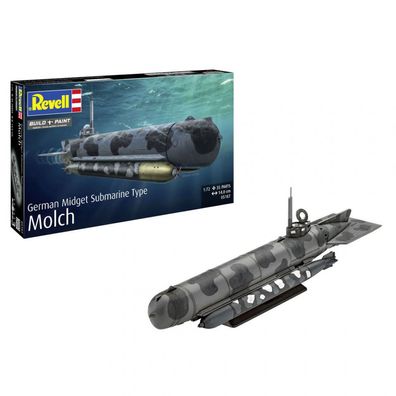 Revell - German Midget Submarine Type Molch - 1:72 - 35 Teile