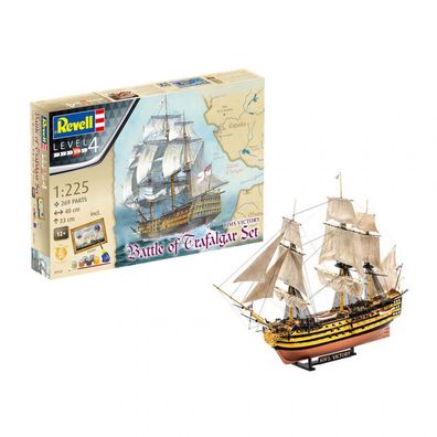 Revell - Geschenkset Battle of Trafalgar - HMS Victory - 1:225 - 269 Teile