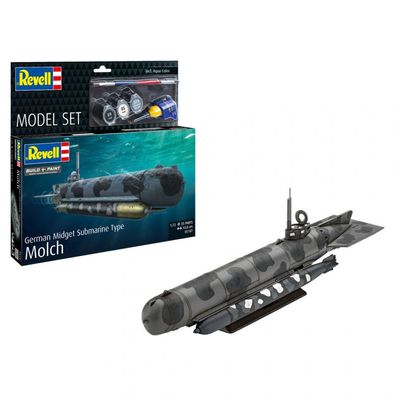Revell - German Midget Submarine Type Molch - Model Set - 1:72 - 35 Teile