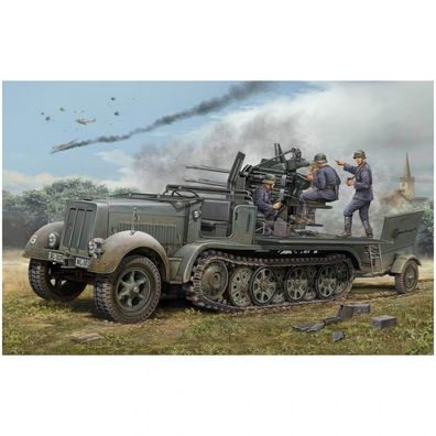 Trumpeter - 2 cm Flakvierling 38 Selbstfahrlafette (Sd. Kfz.7/1 Early Version) - 1:35