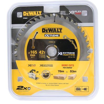 DEWALT Flexvolt Kreissaegeblatt Tauchkr.165/20mm 42WZ/FZ