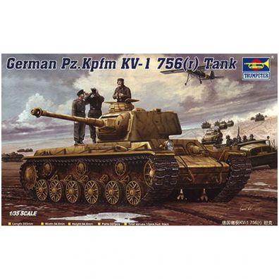 Trumpeter - Deutscher Pz. Kpfw. KV-1 756(r) - 1:35 - 327 Teile