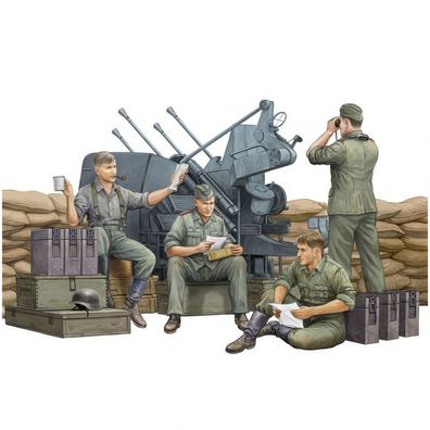 Trumpeter - German Anti-Aircraft Gun Crew - 1:35 - 32 Teile