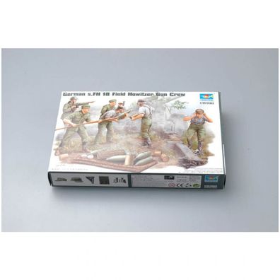 Trumpeter - German s. FH 18 Field Howitzer Gun Crew - 1:35 - 202 Teile
