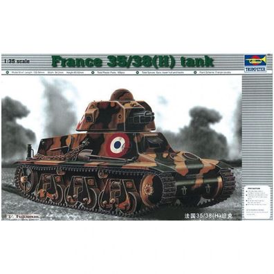 Trumpeter - Französischer Hotchkiss 35/38(H) mit 37-mm-SA-18 - 1:35 - 169 Teile