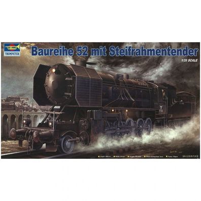 Trumpeter - Kriegslokomotive BR 52 mit Steifrahmentender - 1:35 - 710 Teile