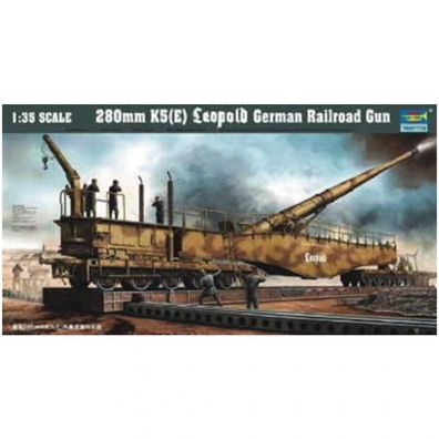 Trumpeter - Leopold 28 cm K5 (E) Eisenbahngeschütz - 1:35 - 1140 Teile