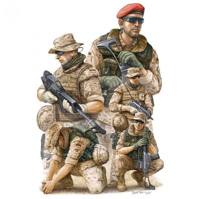 Trumpeter - Modern German ISAF Soldiers Afghanistan - 1:35 - 121 parts