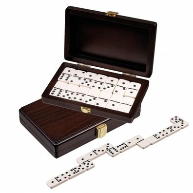 Domino - Doppel 6 - Walnussoptik - 28 Spielsteine