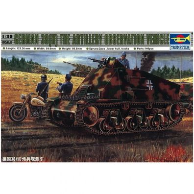 Trumpeter - PzKpfw 38(H) - Deutscher Funk- und Befehlswagen - 1:35 - 140 Teile
