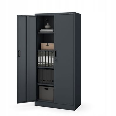 Aktenschrank Lagerschrank Mehrzweckschrank Metallschrank 175 cm x 80 cm x 40 cm
