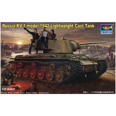 Trumpeter - Russischer KV-1 Modell 1942 Lightweight Cast Turret - 1:35 - 231 Teile