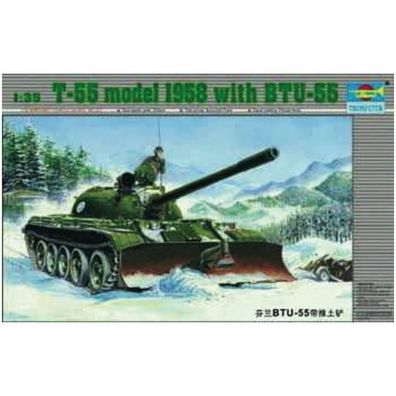 Trumpeter - Russischer Panzer T-55 Modell 1958 mit BTU-55 - 1:35