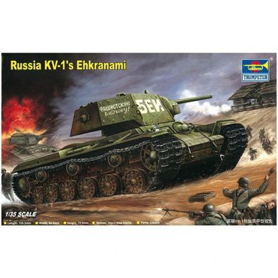Trumpeter - Russischer KV-1s Ehkranami - 1:35 - 236 Teile