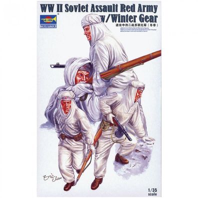 Trumpeter - Soviet Assault Red Army with Winter Gear - 1:35 - 58 Teile