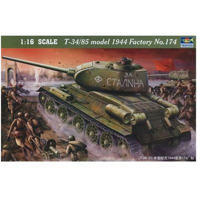 Trumpeter - T-34/85 Modell 1944 Werk Nr. 174 - 1:16 - 845 Teile