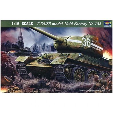 Trumpeter - T-34/85 Modell 1944 Werk Nr. 183 - 1:16 - 846 Teile