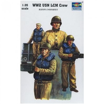 Trumpeter - WW2 USN LCM Crew - 1:35 - 20 Teile