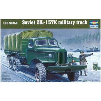 Trumpeter - ZIL-157K Soviet Military Truck with Canvas - 1:35 - 361 Teile